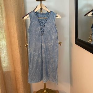 Art Class acid wash t shirt dress